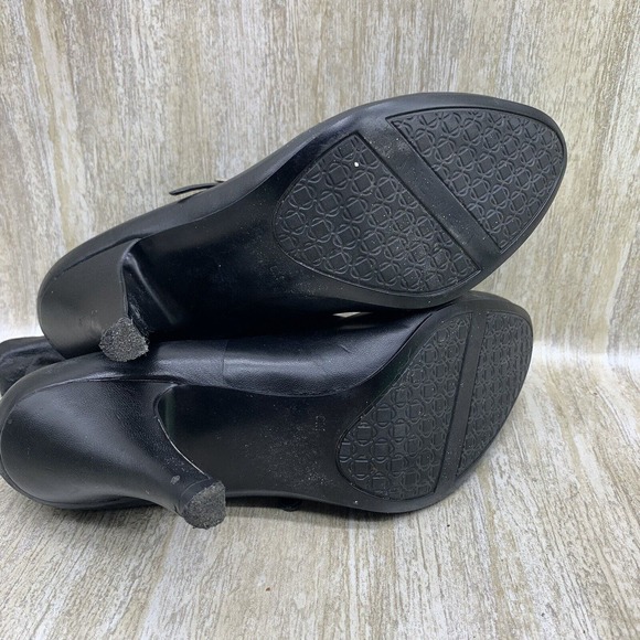 NINE WEST Black Heels Slouchy Leather Ankle‎ Boots Buttery Soft Booties 6M - Picture 7 of 9